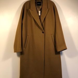 NEW Madewell Camel Wool Coat Size 14